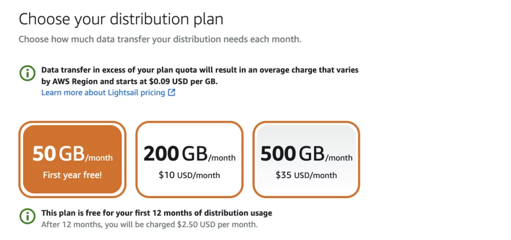 select distribution plan